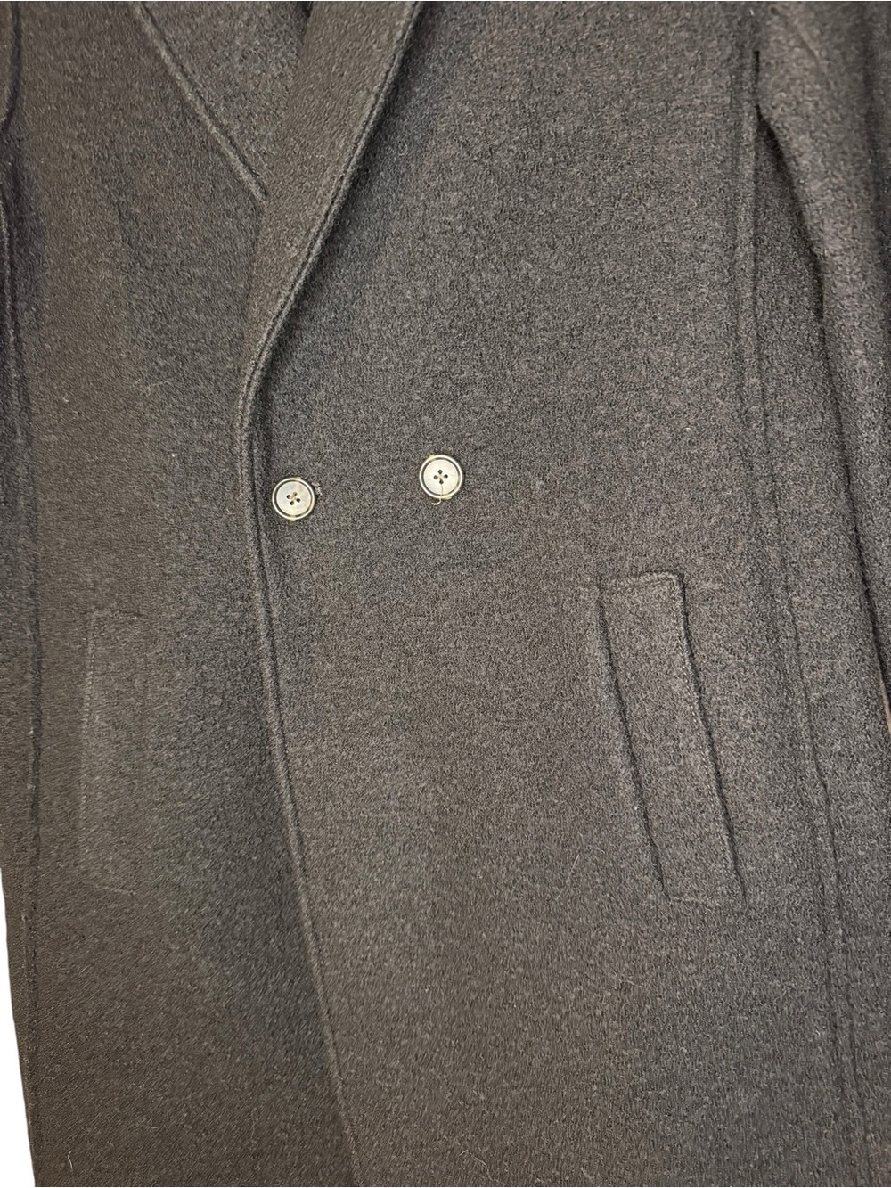 J.Crew Daphne Italian Boiled Wool Topcoat Black Size 4 - Picture 5 of 7